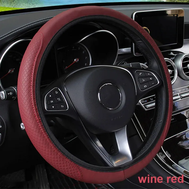 Breathable Microfiber Steering Wheel Cover 37-39cm