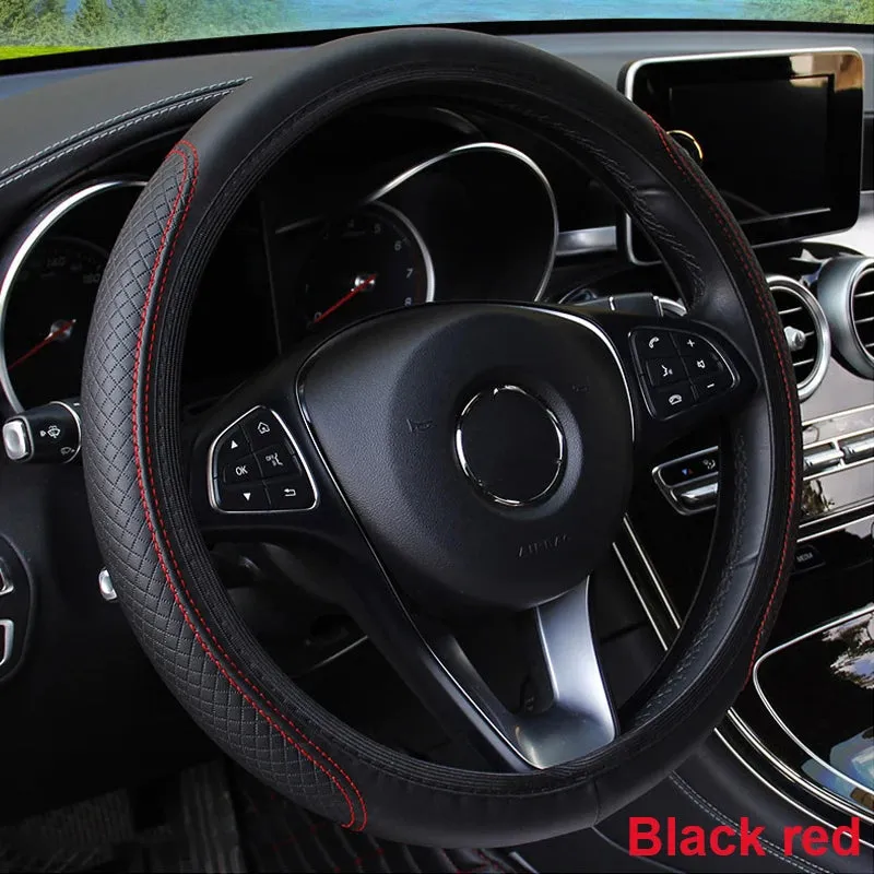 Breathable Microfiber Steering Wheel Cover 37-39cm