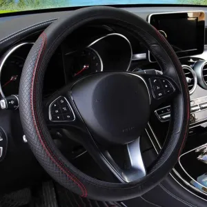 Breathable Microfiber Steering Wheel Cover 37-39cm