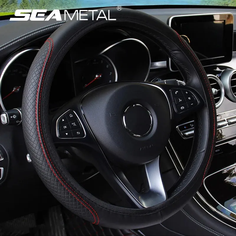 Breathable Microfiber Steering Wheel Cover 37-39cm