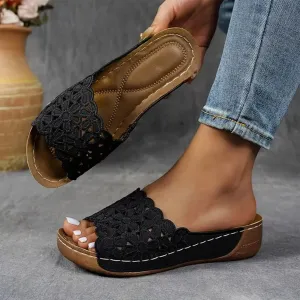 Breathable Orthopedic Open-Toe Slippers for Women, With Soft Cushioning. Arch Support