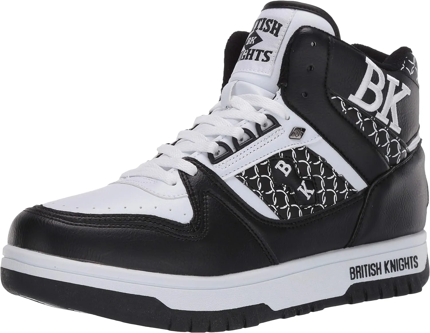 British Knights mens Kings Sl Sneaker, Black/White, 8 US