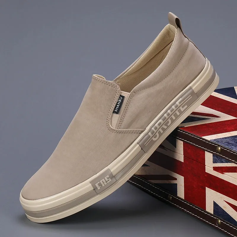 Canvas Men's Arrival Shoes Customer-approved for Spring/Summer 2024 Easiest Leisure Shoes Flat Shoes Board Loafers Trendy New Breathable Bottom Cloth Timeless Match Slip-on