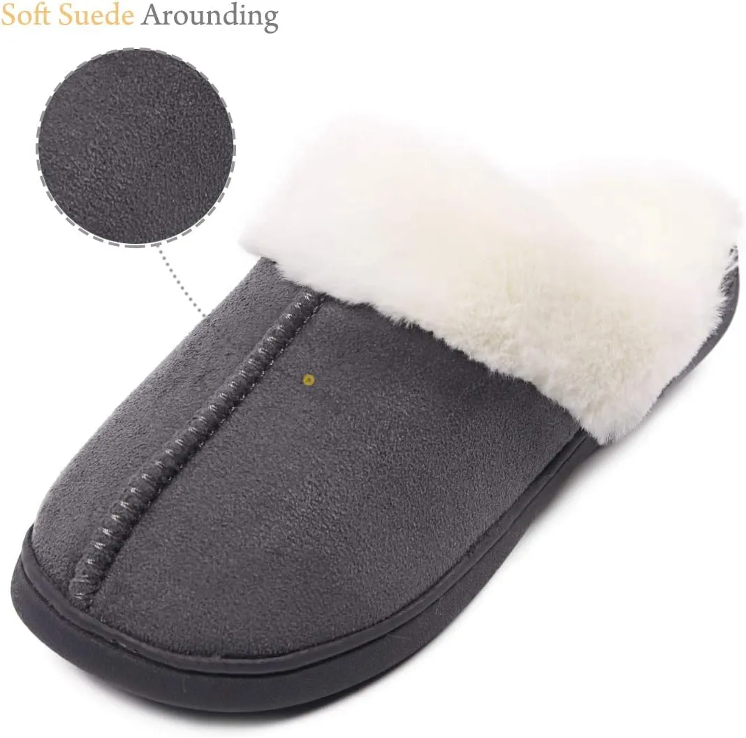Caramella Bubble Women Slippers House Shoes : Fuzzy Fur Memory Foam Non Slip Slipper - Indoor Outdoor Ladies Maternity Home Slide