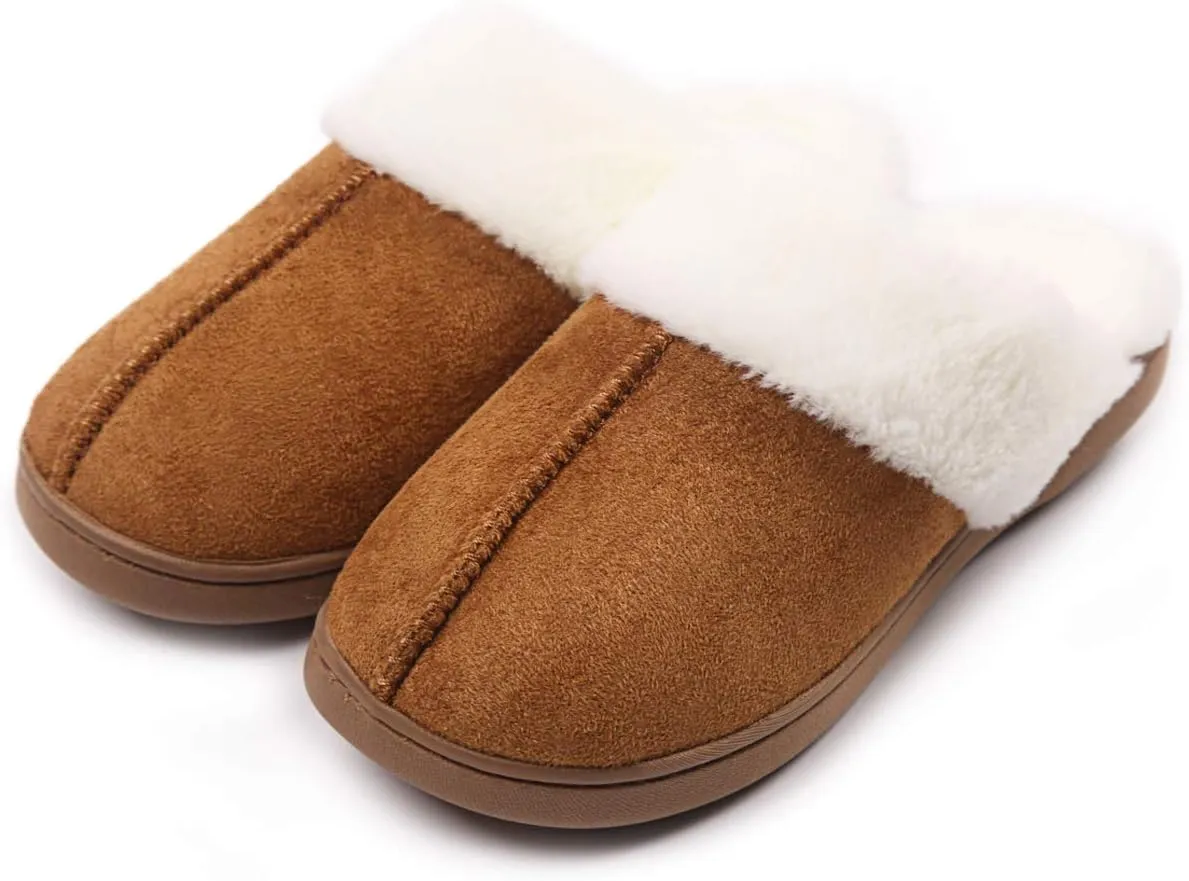 Caramella Bubble Women Slippers House Shoes : Fuzzy Fur Memory Foam Non Slip Slipper - Indoor Outdoor Ladies Maternity Home Slide