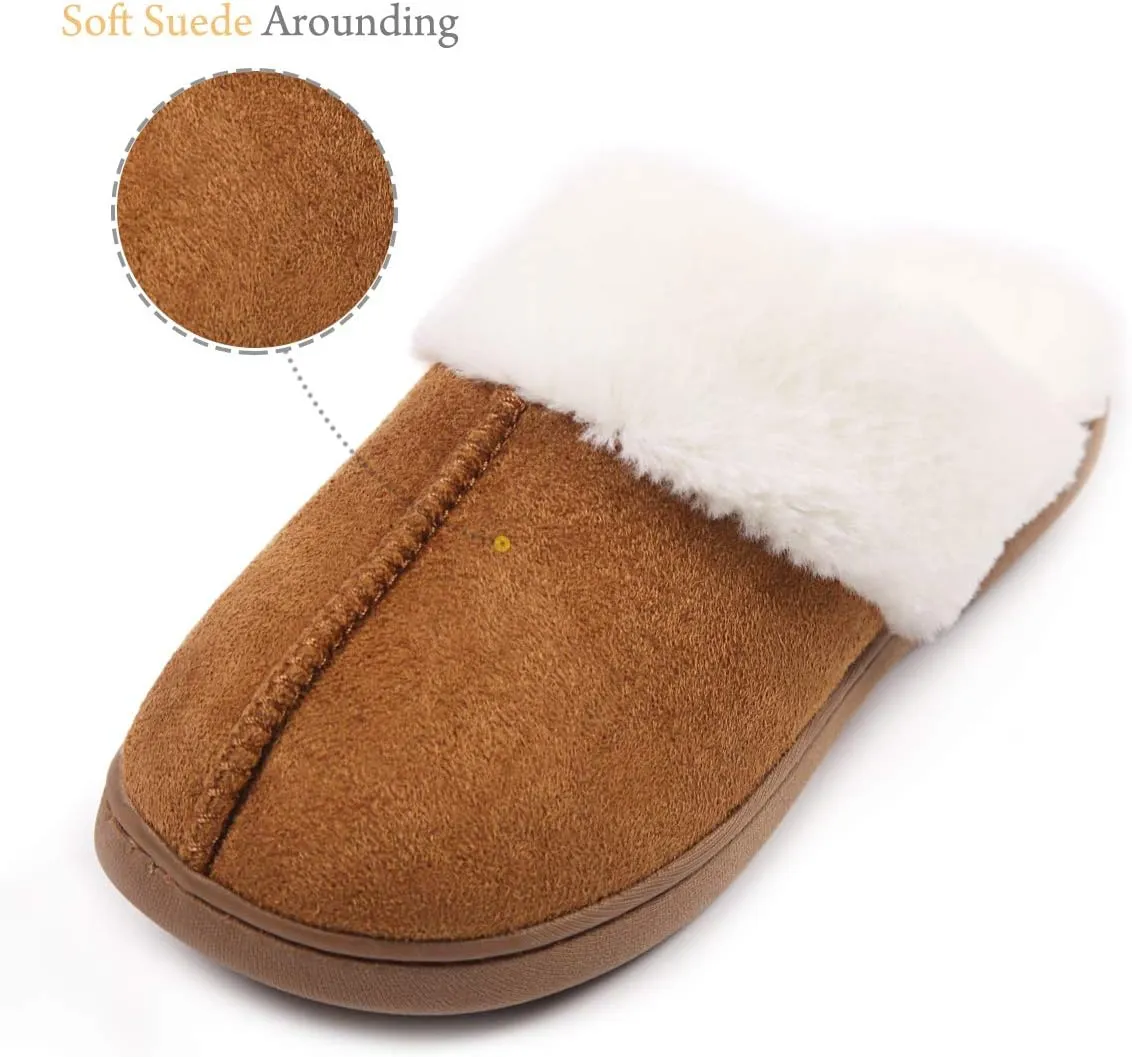 Caramella Bubble Women Slippers House Shoes : Fuzzy Fur Memory Foam Non Slip Slipper - Indoor Outdoor Ladies Maternity Home Slide