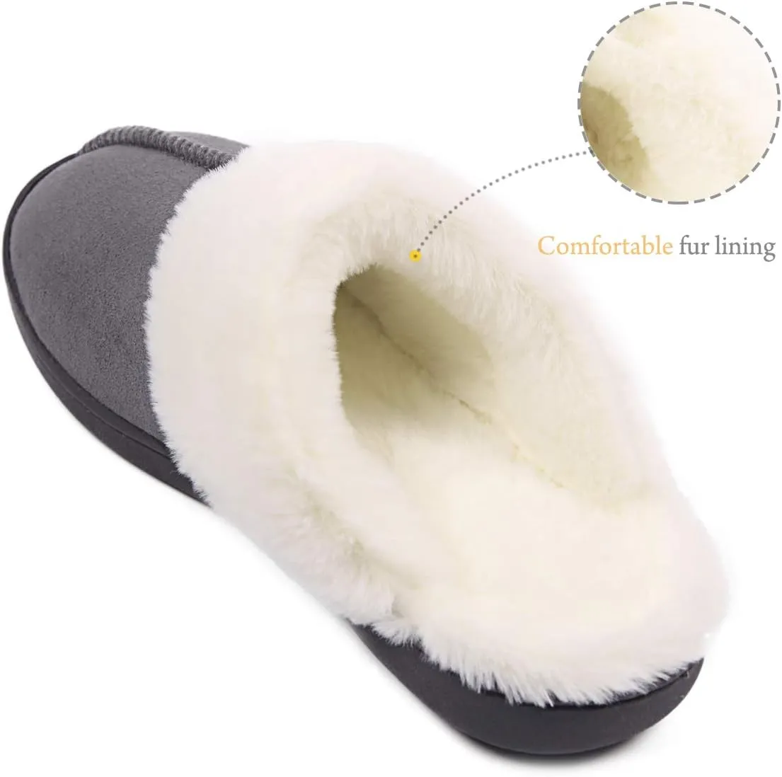 Caramella Bubble Women Slippers House Shoes : Fuzzy Fur Memory Foam Non Slip Slipper - Indoor Outdoor Ladies Maternity Home Slide