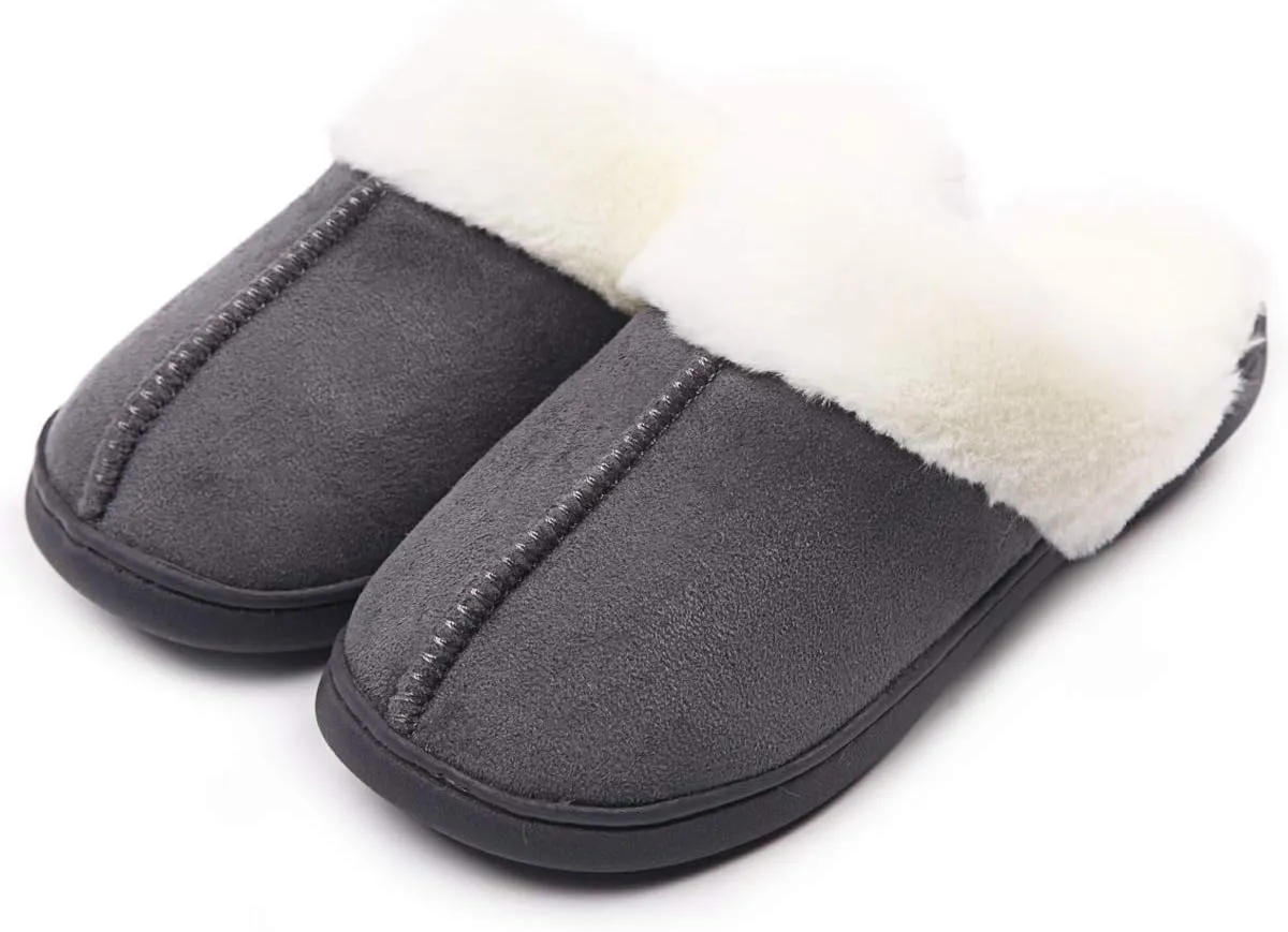 Caramella Bubble Women Slippers House Shoes : Fuzzy Fur Memory Foam Non Slip Slipper - Indoor Outdoor Ladies Maternity Home Slide