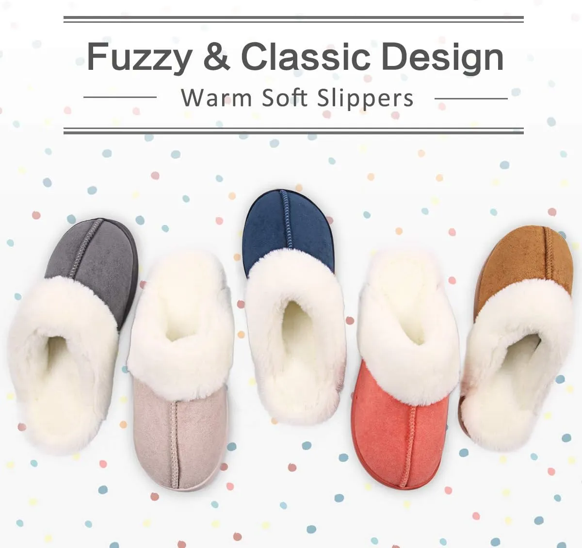Caramella Bubble Women Slippers House Shoes : Fuzzy Fur Memory Foam Non Slip Slipper - Indoor Outdoor Ladies Maternity Home Slide