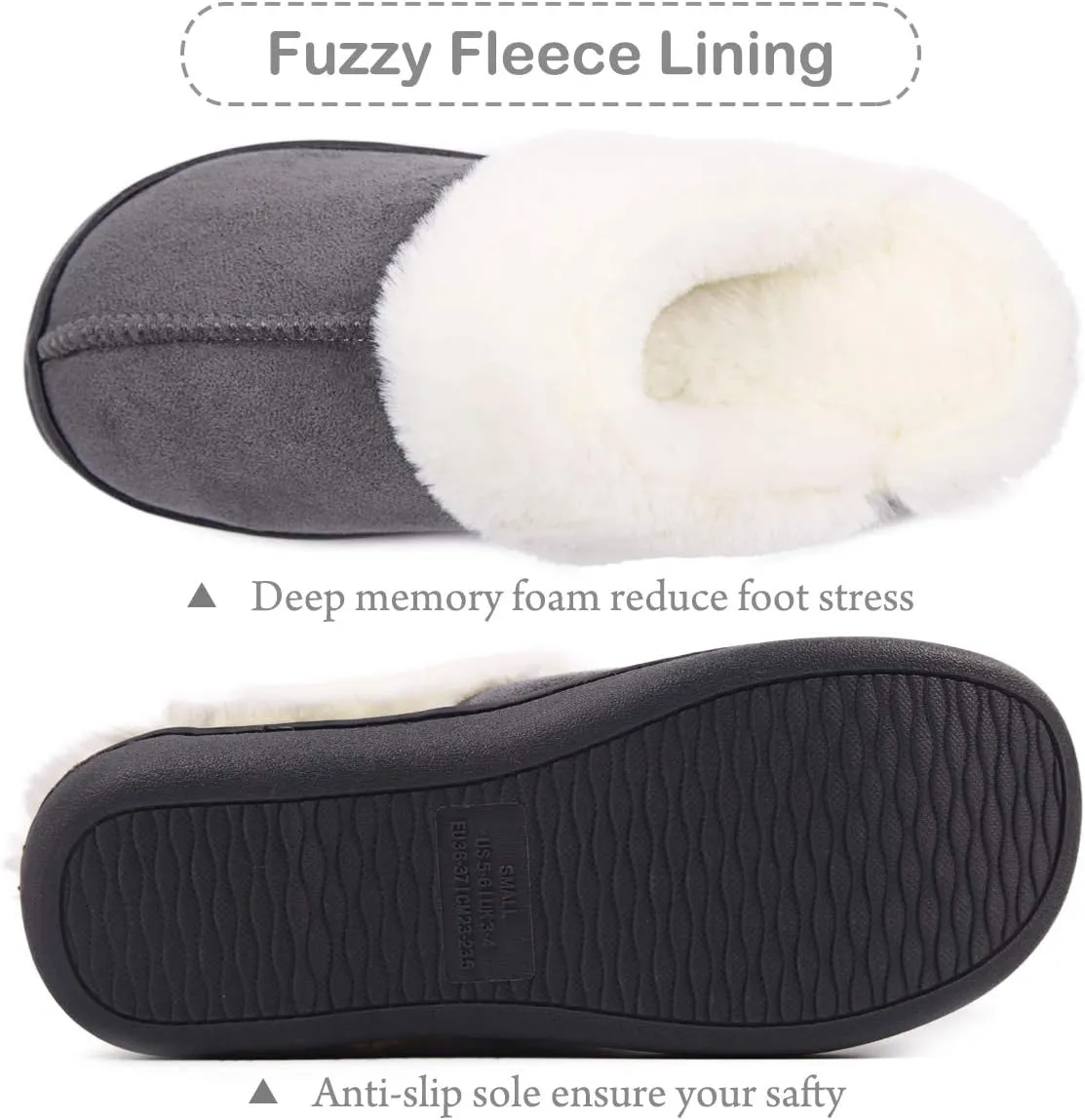 Caramella Bubble Women Slippers House Shoes : Fuzzy Fur Memory Foam Non Slip Slipper - Indoor Outdoor Ladies Maternity Home Slide