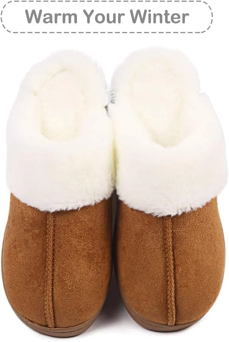 Caramella Bubble Women Slippers House Shoes : Fuzzy Fur Memory Foam Non Slip Slipper - Indoor Outdoor Ladies Maternity Home Slide