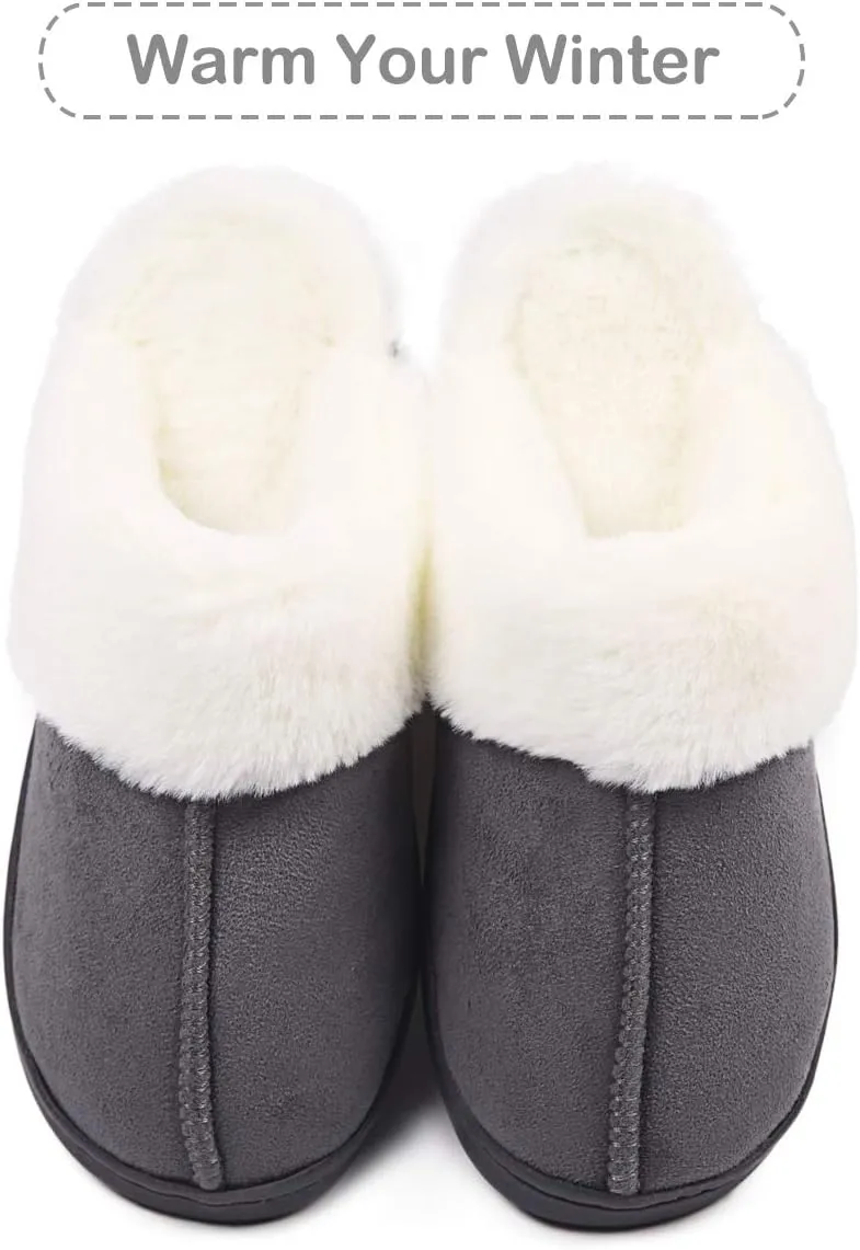 Caramella Bubble Women Slippers House Shoes : Fuzzy Fur Memory Foam Non Slip Slipper - Indoor Outdoor Ladies Maternity Home Slide