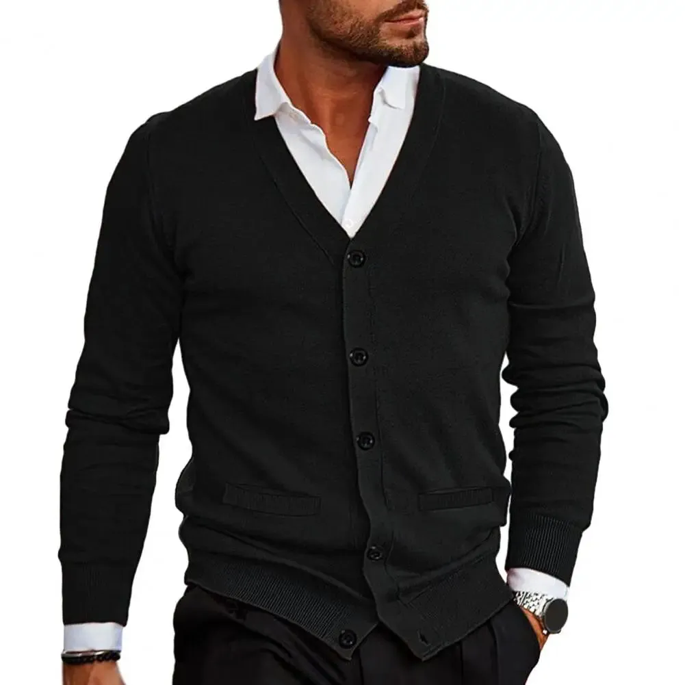 Cardigan Leo™ | Men's Knitted Cardigan | V-Neck Button-Up, Tailored Fit, Ribbed Cuffs & Hem