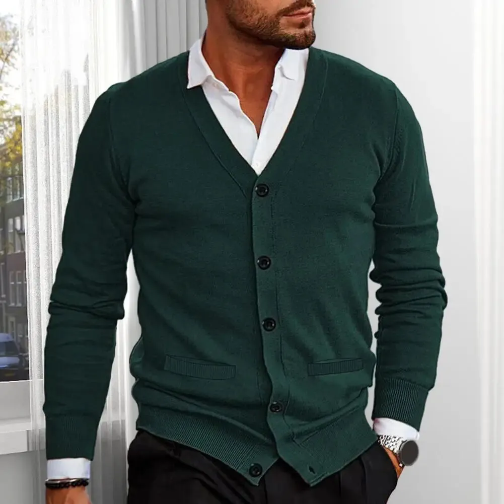Cardigan Leo™ | Men's Knitted Cardigan | V-Neck Button-Up, Tailored Fit, Ribbed Cuffs & Hem