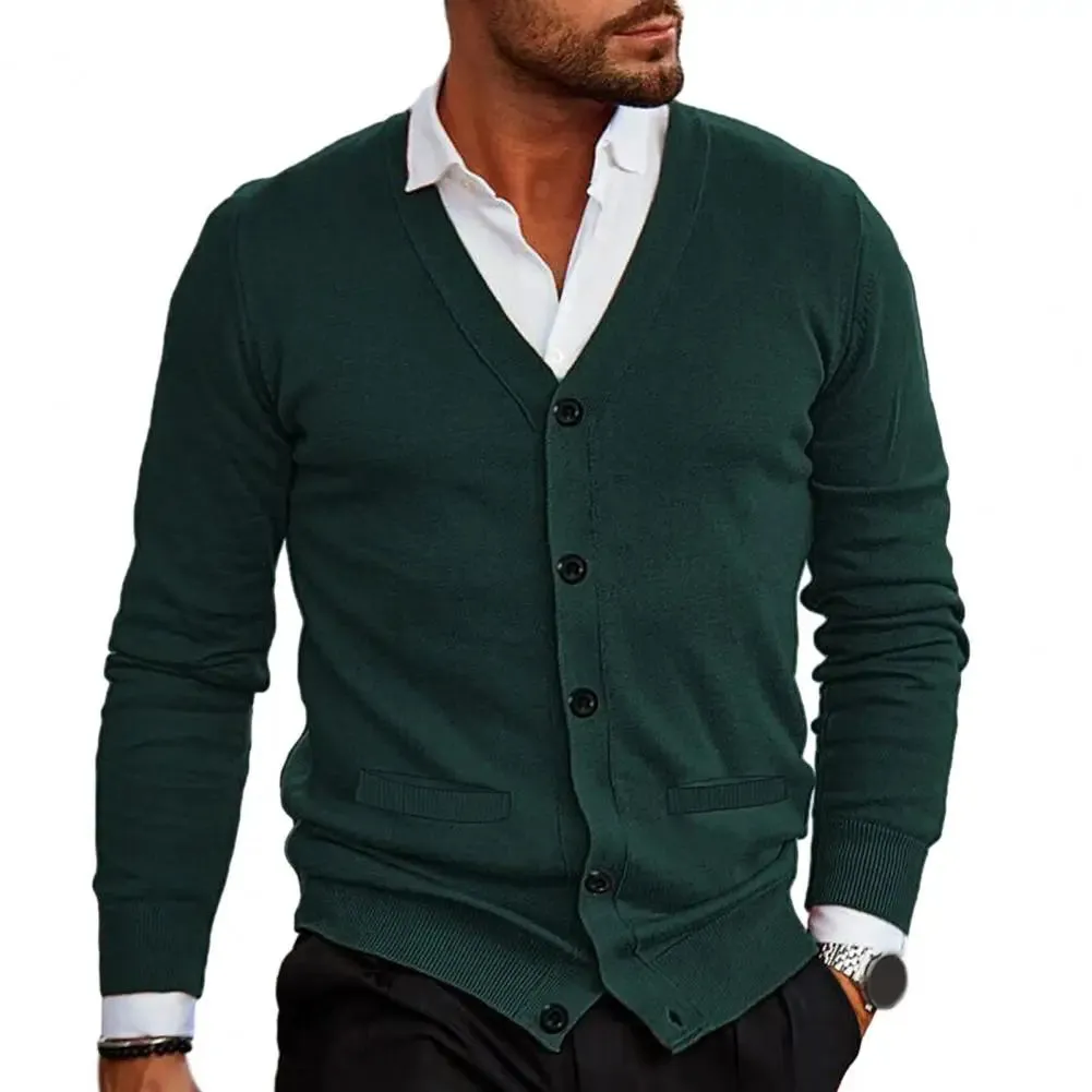 Cardigan Leo™ | Men's Knitted Cardigan | V-Neck Button-Up, Tailored Fit, Ribbed Cuffs & Hem