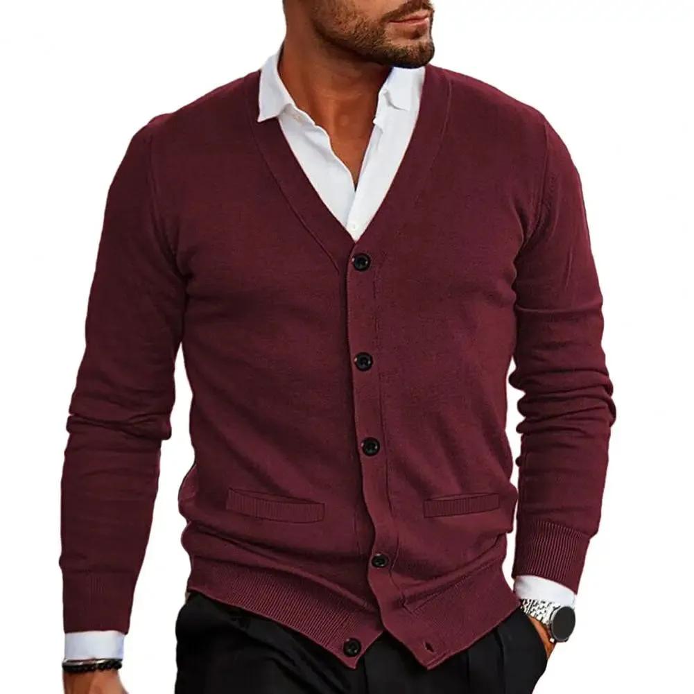 Cardigan Leo™ | Men's Knitted Cardigan | V-Neck Button-Up, Tailored Fit, Ribbed Cuffs & Hem