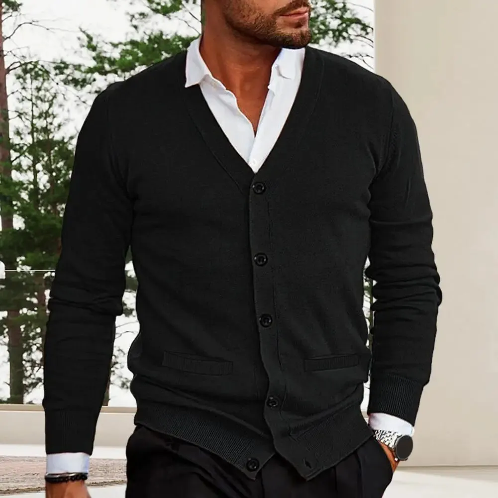 Cardigan Leo™ | Men's Knitted Cardigan | V-Neck Button-Up, Tailored Fit, Ribbed Cuffs & Hem