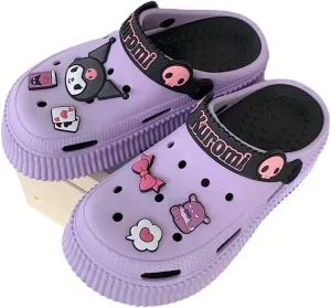 CEINOM Cute Cartoon Slippers Kuromi Kawaii Slippers for Women Cloud Slides indoor Outdoor Soft Comfy Anti-Slip garden Shoes