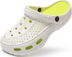 ChayChax Men's and Women's Arch Support Clogs Garden Shoes Slip-on Outdoor Beach Slippers with Removable Cushion Footbed