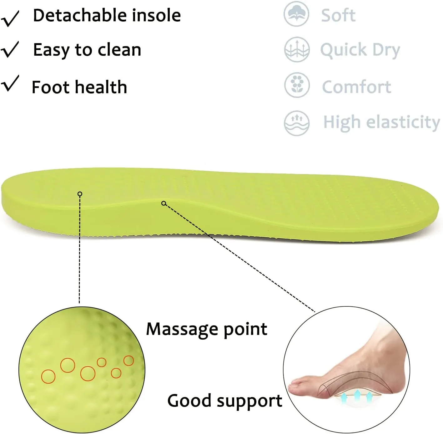 ChayChax Men's and Women's Arch Support Clogs Garden Shoes Slip-on Outdoor Beach Slippers with Removable Cushion Footbed