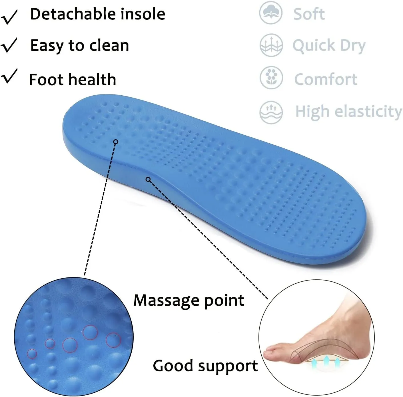 ChayChax Men's and Women's Arch Support Clogs Garden Shoes Slip-on Outdoor Beach Slippers with Removable Cushion Footbed