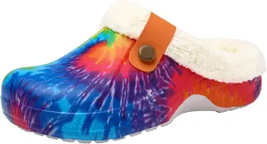 ChayChax Women and Men Fur Lined Clogs Memory Foam Warm Fuzzy Slippers Winter Waterproof Indoor Outdoor Slipper