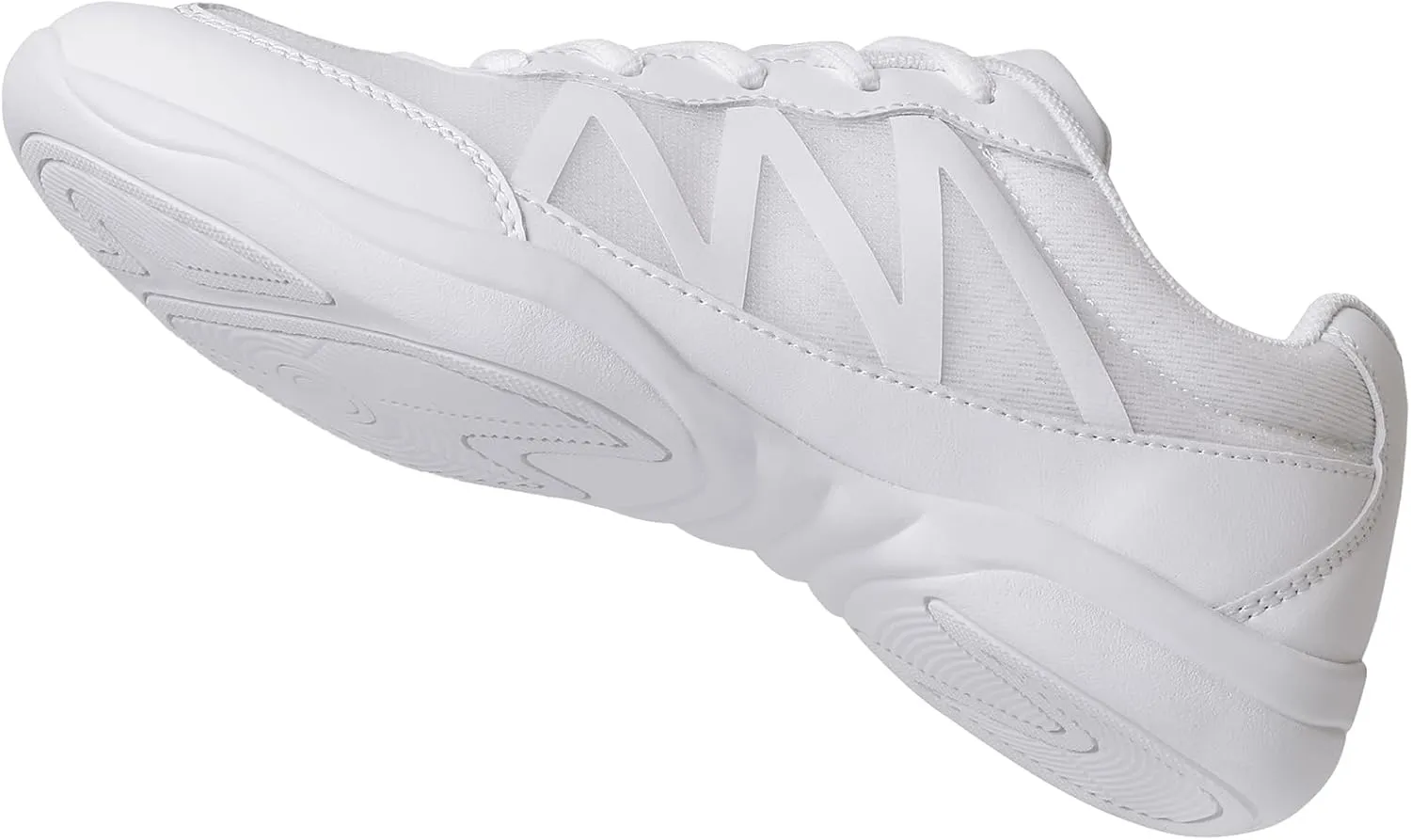 Cheer Shoes for Youth Girls White Cheerleading Athletic Dance Shoes Tennis Sneakers for Competition Sport Training