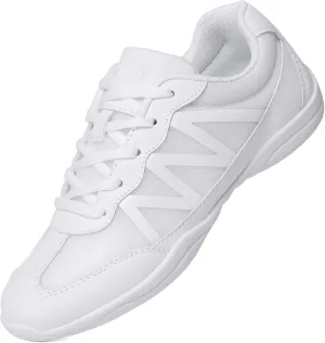 Cheer Shoes for Youth Girls White Cheerleading Athletic Dance Shoes Tennis Sneakers for Competition Sport Training