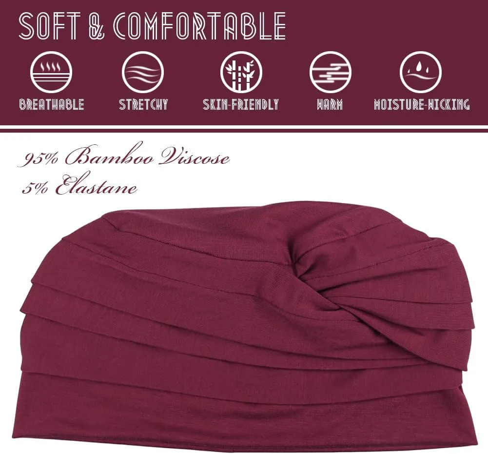 Chemo Headwear Head Wraps for Cancer Patients Made of Viscose – Warm, Super Comfy