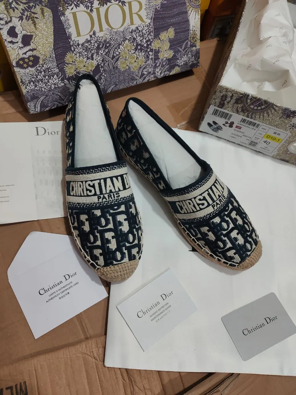 Christian Dior Oblique Embroidered Canvas Granville Espadrille