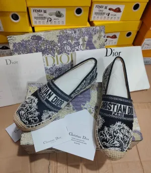 Christian Dior Oblique Embroidered Canvas Granville Espadrille
