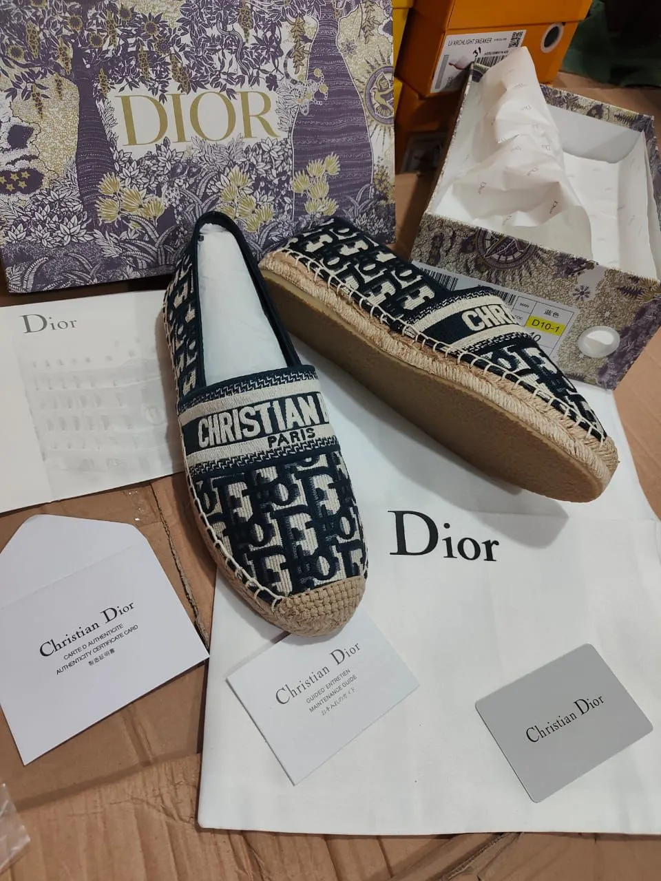 Christian Dior Oblique Embroidered Canvas Granville Espadrille