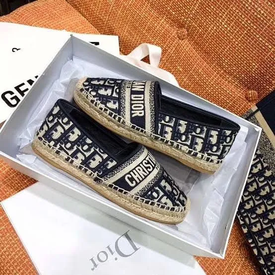 Christian Dior Oblique Embroidered Canvas Granville Espadrille