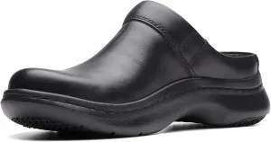 Clarks Unisex ClarksPro Clog Sneaker, Black Leather, 10 US Women