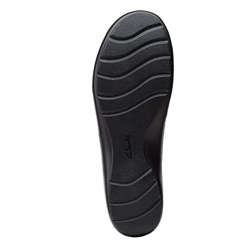 Clarks Women's Cora Poppy Loafer, Black Tumbled, 12