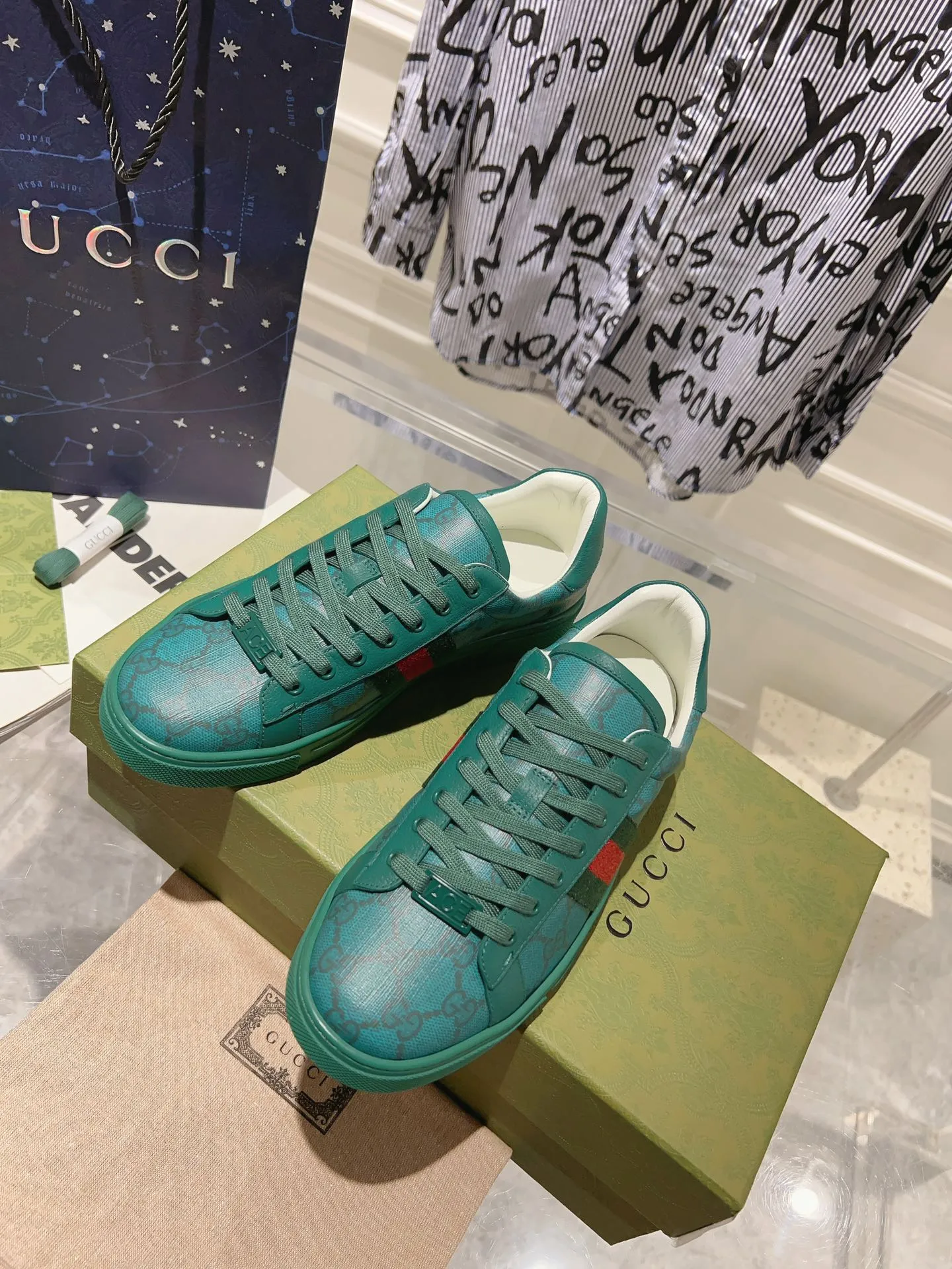 Clear communication Gucci OCEAN GG GG TRAINER ACE Flexible CALFSKIN SUPREME