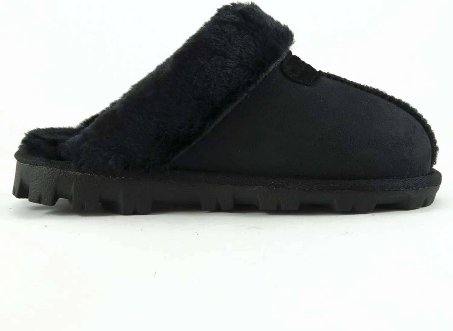 CLPP'LI Womens Slip on Faux Fur Warm Winter Mules Fluffy Suede Comfy Slippers