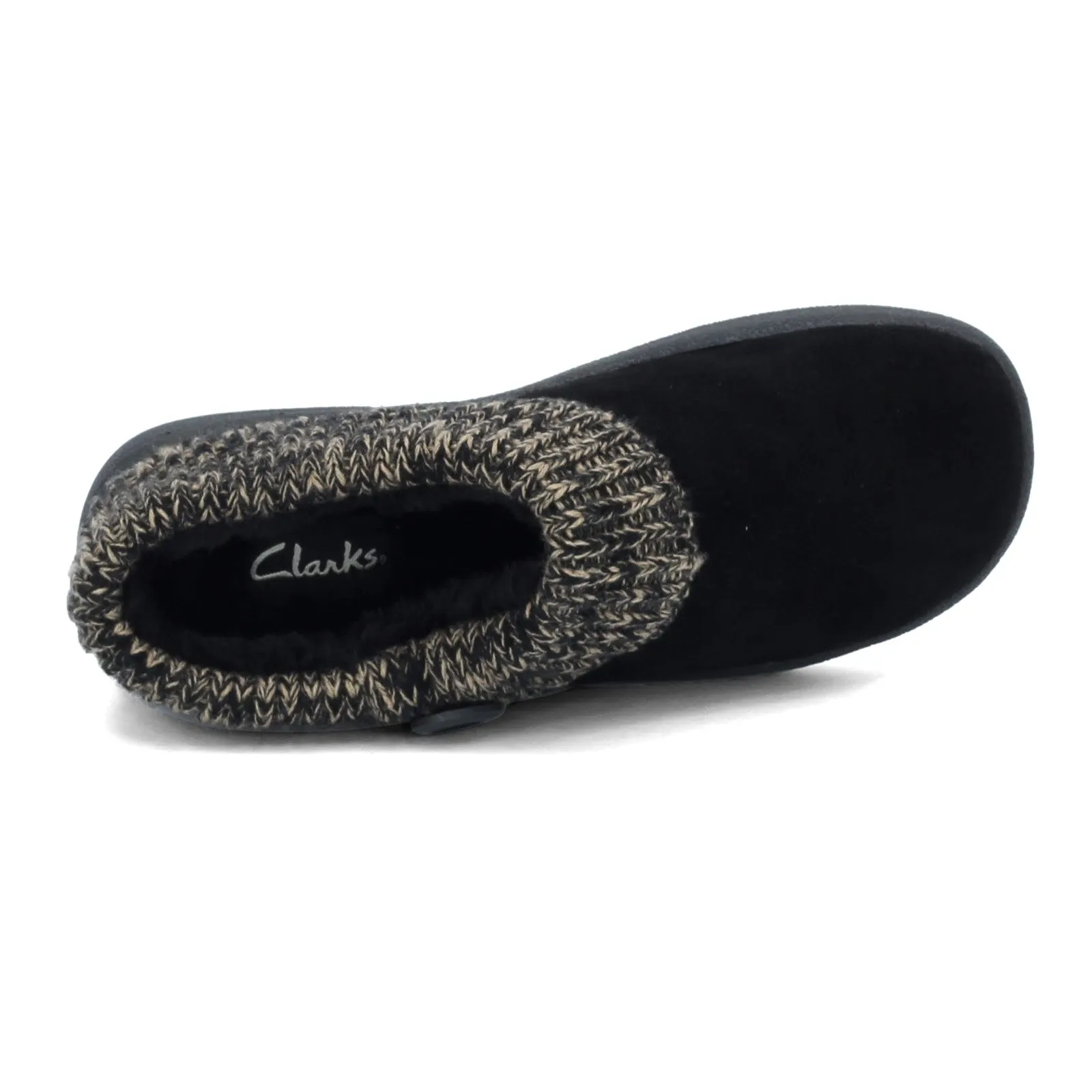 Complete product line Slipper Leather Plush - Collar Fur Slippers Faux Suede Clarks Knitted Womens Wide Clog Lining Budget-friendly