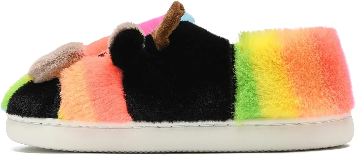 COVS Cute Cow Fluffy House Slippers - Kawaii Shoes for Women and Men, Indoor and Outdoor
