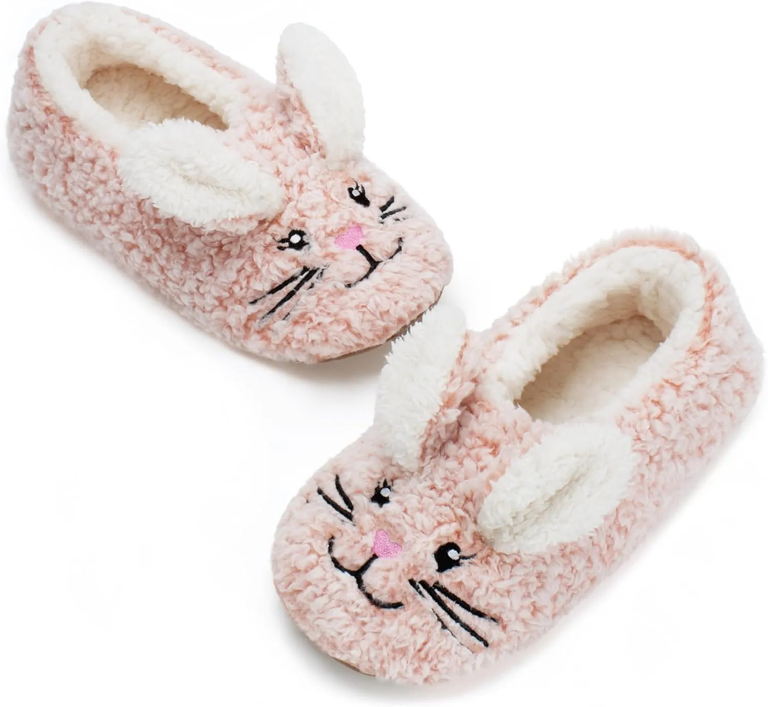 Cozylook Cute Animal House Slippers - Fuzzy Warm Bedroom Slipper Socks Non-Slip Grippers with Funny Face Designs, Fun Christmas Gifts Unique