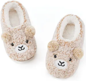 Cozylook Cute Animal House Slippers - Fuzzy Warm Bedroom Slipper Socks Non-Slip Grippers with Funny Face Designs, Fun Christmas Gifts Unique
