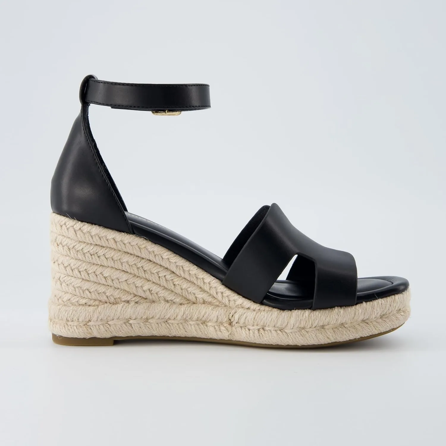 CUSHIONAIRE Women's Charlie Espadrille Wedge Sandal  Memory Foam and Wide Widths Available