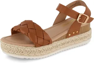 CUSHIONAIRE Women's Mae woven espadrille wedge sandal
