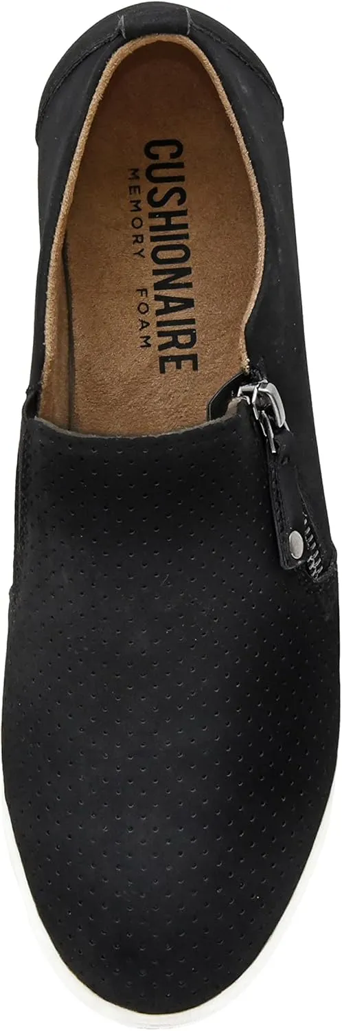 CUSHIONAIRE Women's Nissa Casual Zipper Slip on with  Memory Foam & Wide Widths Available