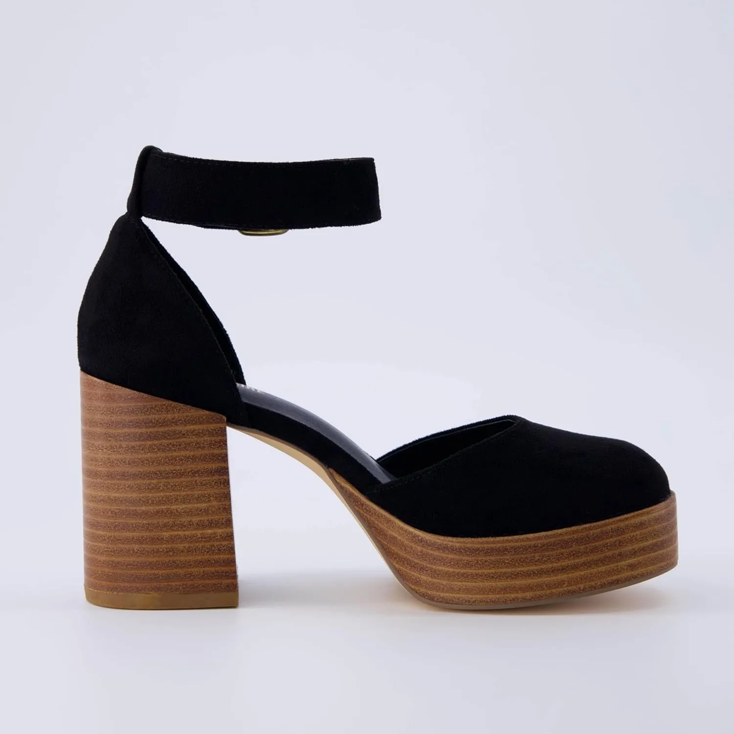 CUSHIONAIRE Women's Tanner Leather stack block heel with Memory Foam Padding, Wide Widths Available
