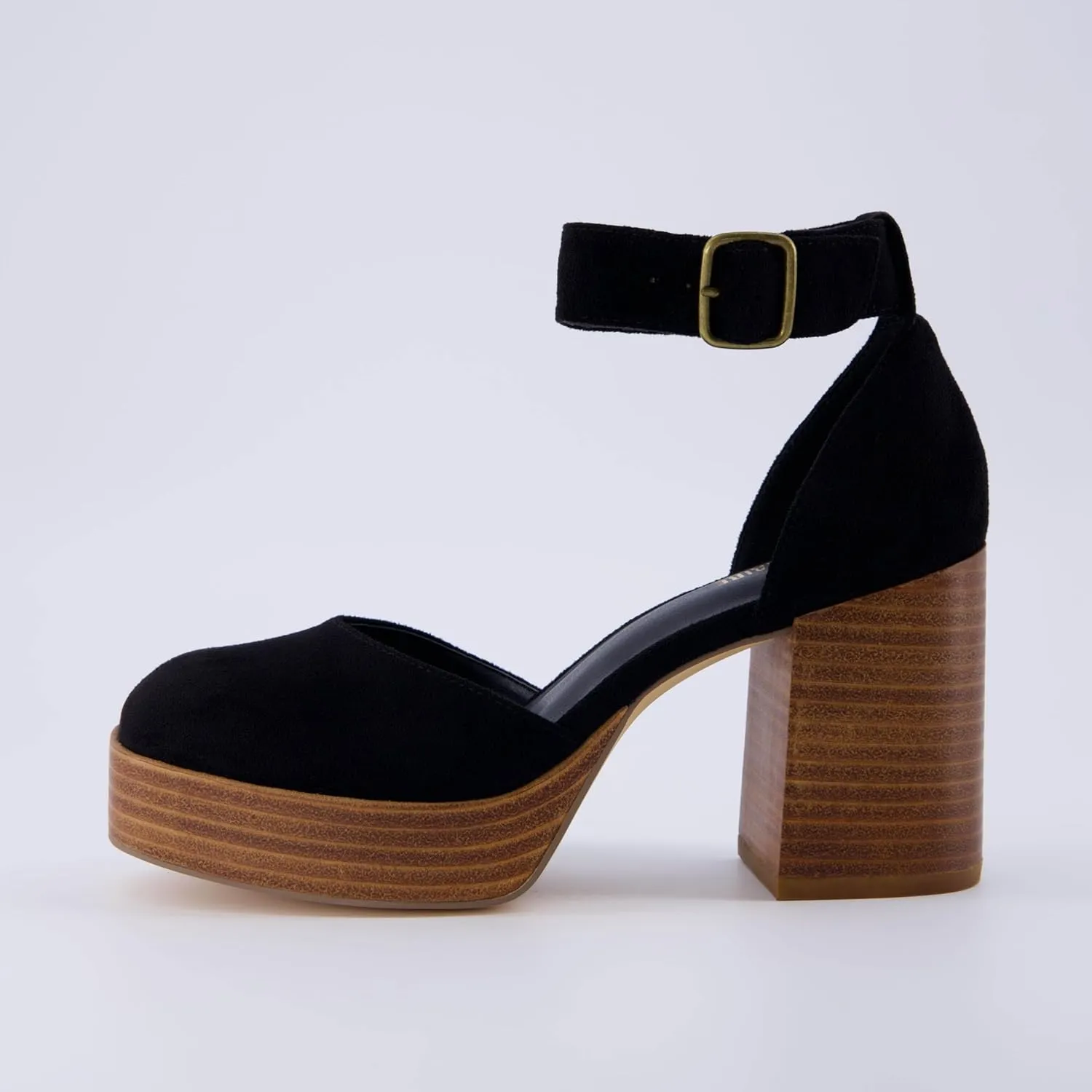CUSHIONAIRE Women's Tanner Leather stack block heel with Memory Foam Padding, Wide Widths Available