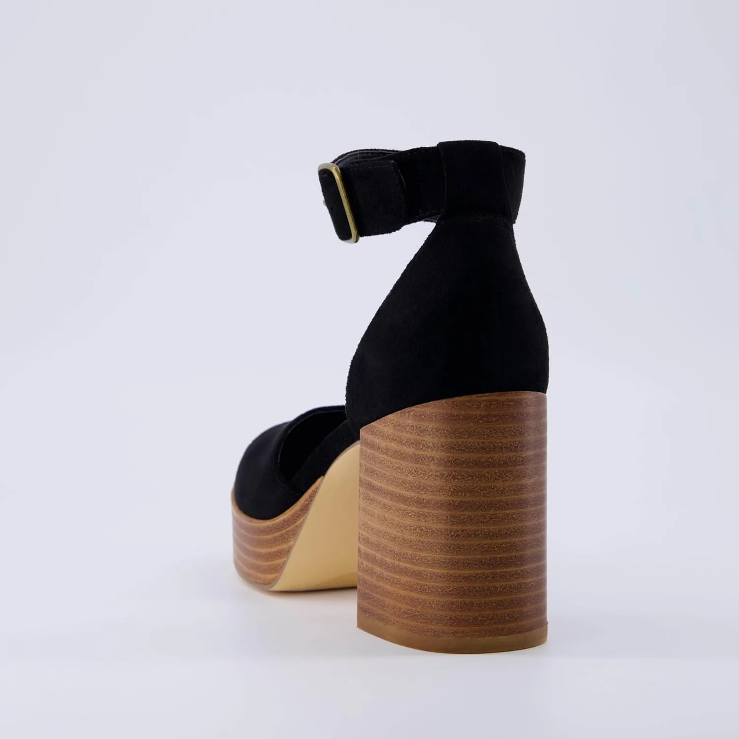 CUSHIONAIRE Women's Tanner Leather stack block heel with Memory Foam Padding, Wide Widths Available