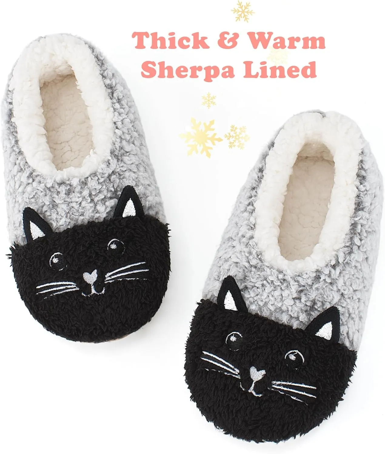 Cute Animal Slippers for Kids Girls Women, Fuzzy House Socks with Soft Anti-Skid Soles - Unique Gifts for Mom and Animal Lovers!
