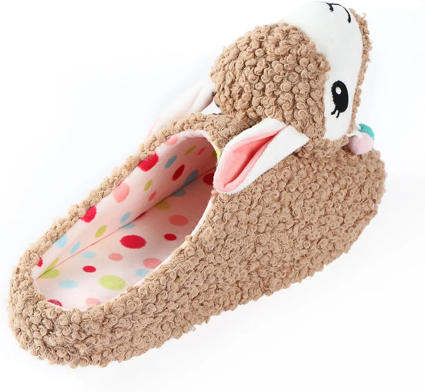 Cute Animal Slippers - Soft Fuzzy Alpaca & Llama Memory Foam for Women - Indoor Warm Non-Slip Bedroom Slippers