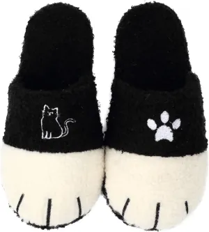 Cute Cat Paw Animal Slippers Anti-Skid Memory Foam House Shoes Warm Fluffy Fuzzy Women Slippers Christmas Halloween Gifts
